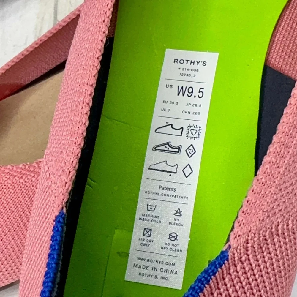 NEW Rothy's The High Point Womens 9.5 In Love Insole New Tulip‎ Pink Heels Shoes